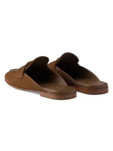 Prada Women's Nubuck Mules - Brown | Thumbnail 3 Prada Women's Nubuck Mules - Brown | Thumbnail 3
