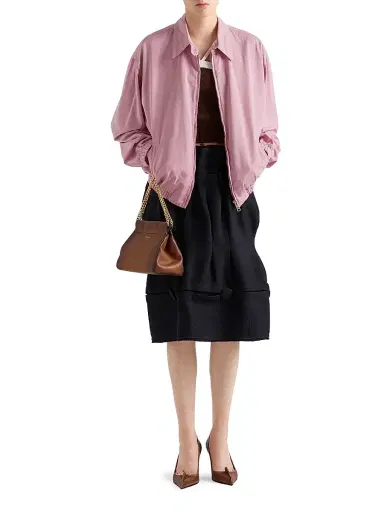 Prada Women's Old Gabardine Blouson Jacket - Pink | Thumbnail 5 Prada Women's Old Gabardine Blouson Jacket - Pink | Thumbnail 5