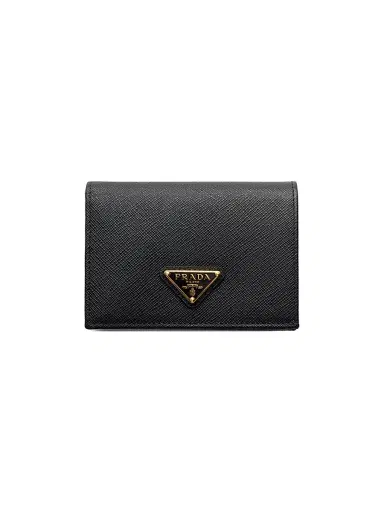 Prada Women's Saffiano Leather Wallet - Black | Thumbnail 1 Prada Women's Saffiano Leather Wallet - Black | Thumbnail 1