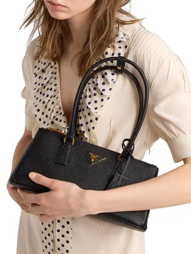 Prada Women's Galleria Medium Saffiano Leather Top Handle Bag - Black | Thumbnail 3 Prada Women's Galleria Medium Saffiano Leather Top Handle Bag - Black | Thumbnail 3