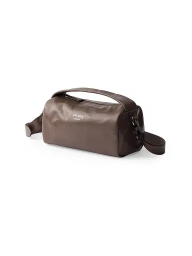 Prada Men's Leather Shoulder Bag - Light Brown | Thumbnail 4 Prada Men's Leather Shoulder Bag - Light Brown | Thumbnail 4