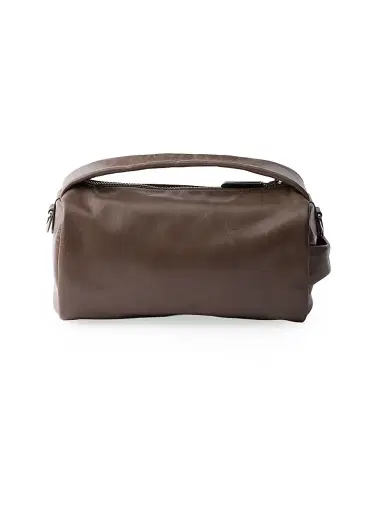 Prada Men's Leather Shoulder Bag - Light Brown | Thumbnail 6 Prada Men's Leather Shoulder Bag - Light Brown | Thumbnail 6