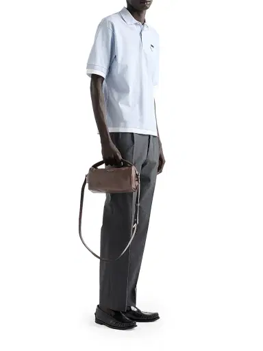 Prada Men's Leather Shoulder Bag - Light Brown | Thumbnail 1 Prada Men's Leather Shoulder Bag - Light Brown | Thumbnail 1