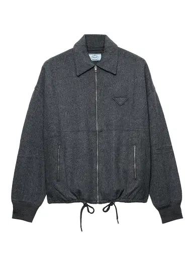 Prada Women's Jersey Blouson Jacket - Grey | Thumbnail 1 Prada Women's Jersey Blouson Jacket - Grey | Thumbnail 1