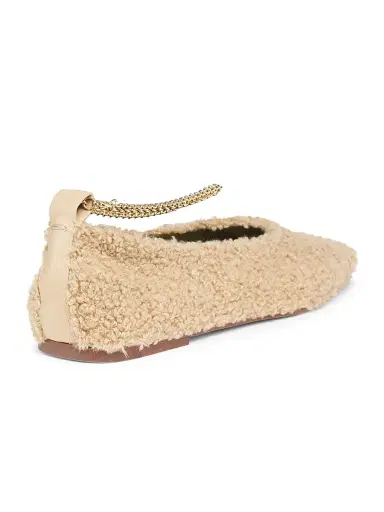 Maria Luca Women's Augusta Teddy Ballet Flats - Light Beige - Size 9 | Thumbnail 3 Maria Luca Women's Augusta Teddy Ballet Flats - Light Beige - Size 9 | Thumbnail 3