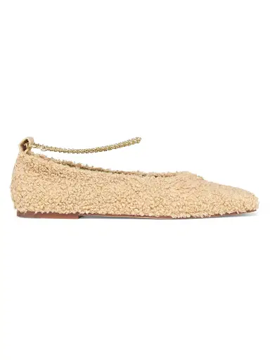 Maria Luca Women's Augusta Teddy Ballet Flats - Light Beige - Size 9 | Thumbnail 1 Maria Luca Women's Augusta Teddy Ballet Flats - Light Beige - Size 9 | Thumbnail 1