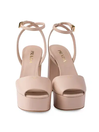 Prada Women's Nappa Leather Platform Sandals | Thumbnail 2 Prada Women's Nappa Leather Platform Sandals | Thumbnail 2