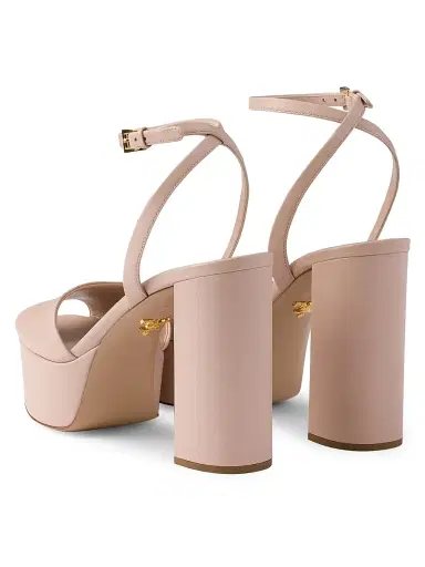 Prada Women's Nappa Leather Platform Sandals | Thumbnail 3 Prada Women's Nappa Leather Platform Sandals | Thumbnail 3