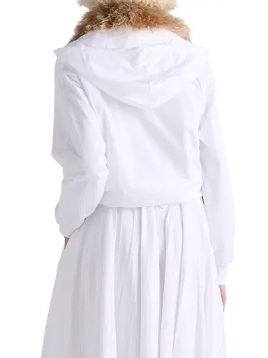 Prada Women's Reversible Jersey Hoodie - White | Thumbnail 3 Prada Women's Reversible Jersey Hoodie - White | Thumbnail 3