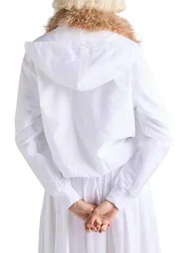 Prada Women's Reversible Jersey Hoodie - White | Thumbnail 5 Prada Women's Reversible Jersey Hoodie - White | Thumbnail 5