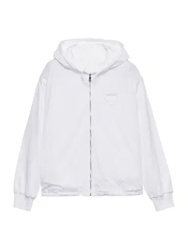 Prada Women's Reversible Jersey Hoodie - White | Thumbnail 1 Prada Women's Reversible Jersey Hoodie - White | Thumbnail 1