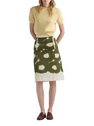 Prada Women's Printed Canvas Skirt - Green - Size 4 | Thumbnail 5 Prada Women's Printed Canvas Skirt - Green - Size 4 | Thumbnail 5