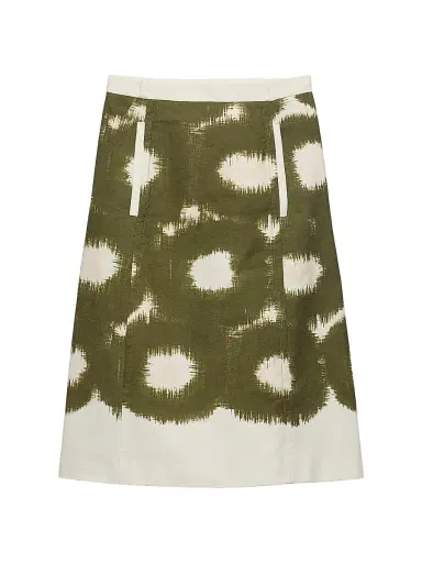 Prada Women's Printed Canvas Skirt - Green - Size 4 | Thumbnail 1 Prada Women's Printed Canvas Skirt - Green - Size 4 | Thumbnail 1