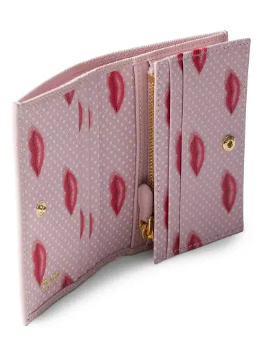 Prada Women's Small Saffiano Leather Wallet - Pink | Thumbnail 4 Prada Women's Small Saffiano Leather Wallet - Pink | Thumbnail 4