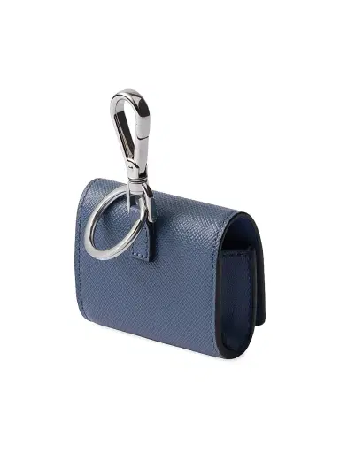 Prada Men's Saffiano Leather Headphone Case - Blue | Thumbnail 2 Prada Men's Saffiano Leather Headphone Case - Blue | Thumbnail 2