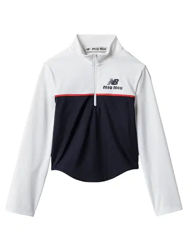 Miu Miu Women's New Balance x with Coco Gauff Stretch Technical Jersey Top - Blue - Size Large | Thumbnail 1 Miu Miu Women's New Balance x with Coco Gauff Stretch Technical Jersey Top - Blue - Size Large | Thumbnail 1