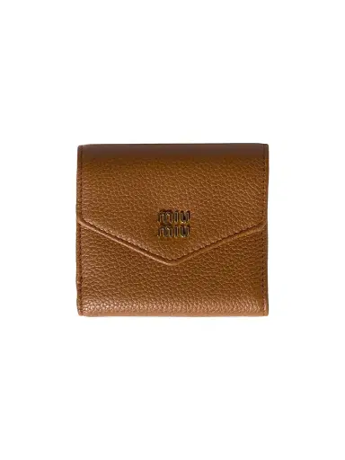 Miu Miu Women's Leather Wallet - Brown | Thumbnail 1 Miu Miu Women's Leather Wallet - Brown | Thumbnail 1