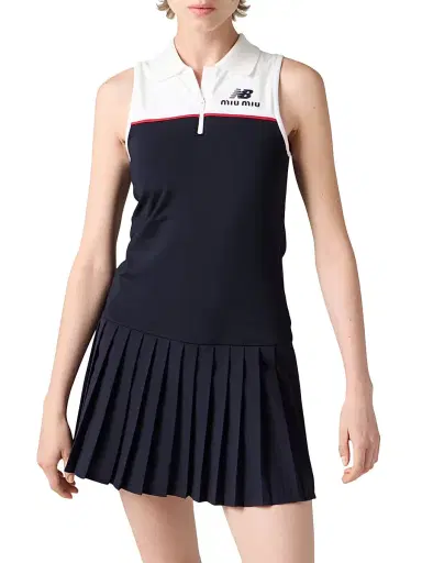 Miu Miu Women's New Balance x with Coco Gauff Stretch Technical Jersey Dress - Blue - Size Large | Thumbnail 2 Miu Miu Women's New Balance x with Coco Gauff Stretch Technical Jersey Dress - Blue - Size Large | Thumbnail 2