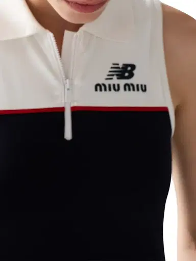 Miu Miu Women's New Balance x with Coco Gauff Stretch Technical Jersey Dress - Blue - Size Large | Thumbnail 4 Miu Miu Women's New Balance x with Coco Gauff Stretch Technical Jersey Dress - Blue - Size Large | Thumbnail 4