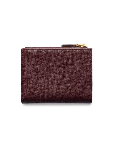 Prada Women's Small Saffiano Leather Wallet - Dark Red | Thumbnail 2 Prada Women's Small Saffiano Leather Wallet - Dark Red | Thumbnail 2