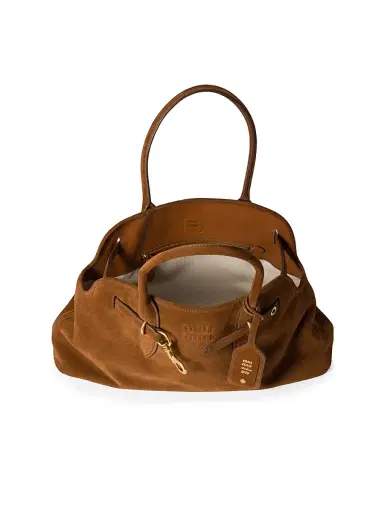 Miu Miu Women's Aventure Suede Shoulder Bag - Brown | Thumbnail 5 Miu Miu Women's Aventure Suede Shoulder Bag - Brown | Thumbnail 5