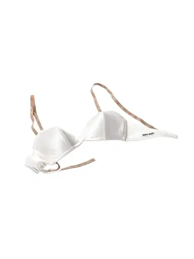 Miu Miu Women's Satin Bra Top - White | Thumbnail 1 Miu Miu Women's Satin Bra Top - White | Thumbnail 1