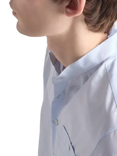 Prada Men's Cotton Shirt - Blue | Thumbnail 6 Prada Men's Cotton Shirt - Blue | Thumbnail 6