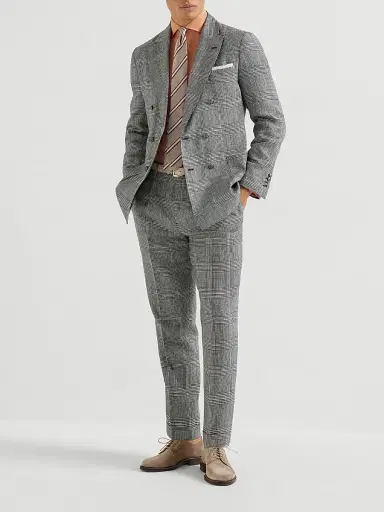 Brunello Cucinelli Men's Poplin Easy Fit Shirt with Spread Collar | Thumbnail 6 Brunello Cucinelli Men's Poplin Easy Fit Shirt with Spread Collar | Thumbnail 6