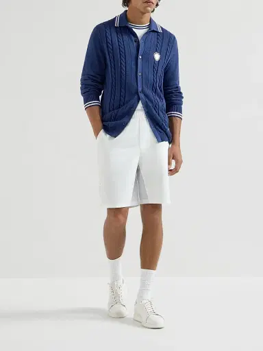 Brunello Cucinelli Men's Nylon Shorts with Logo | Thumbnail 6 Brunello Cucinelli Men's Nylon Shorts with Logo | Thumbnail 6