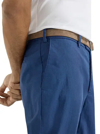 Brunello Cucinelli Men's Garment Dyed Italian Fit Trousers - Denim | Thumbnail 4 Brunello Cucinelli Men's Garment Dyed Italian Fit Trousers - Denim | Thumbnail 4