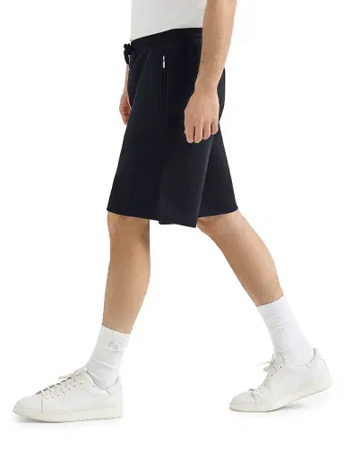 Brunello Cucinelli Men's Techno Cotton French Terry Bermuda Shorts - Black | Thumbnail 3 Brunello Cucinelli Men's Techno Cotton French Terry Bermuda Shorts - Black | Thumbnail 3