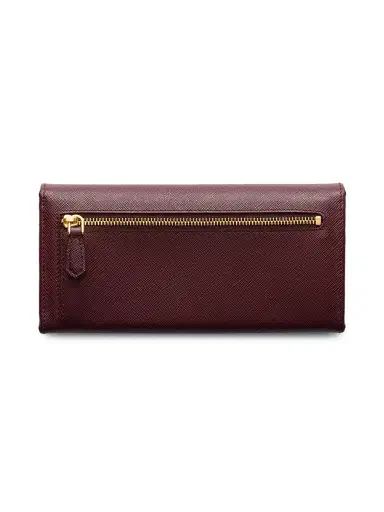 Prada Women's Saffiano Leather Wallet - Dark Red | Thumbnail 2 Prada Women's Saffiano Leather Wallet - Dark Red | Thumbnail 2