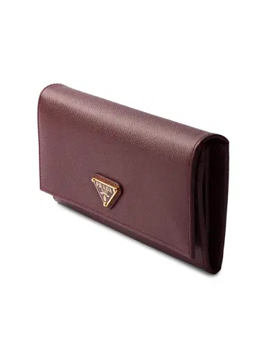 Prada Women's Saffiano Leather Wallet - Dark Red | Thumbnail 3 Prada Women's Saffiano Leather Wallet - Dark Red | Thumbnail 3