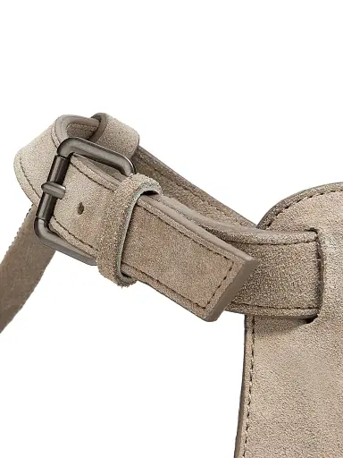 Brunello Cucinelli Women's Beaded Suede T-Strap Sandals - Ice | Thumbnail 6 Brunello Cucinelli Women's Beaded Suede T-Strap Sandals - Ice | Thumbnail 6