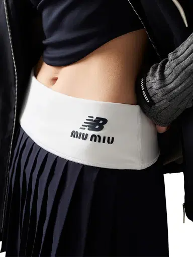 Miu Miu Women's New Balance X with Coco Gauff Stretch Technical Jersey Pleated Miniskirt | Thumbnail 6 Miu Miu Women's New Balance X with Coco Gauff Stretch Technical Jersey Pleated Miniskirt | Thumbnail 6