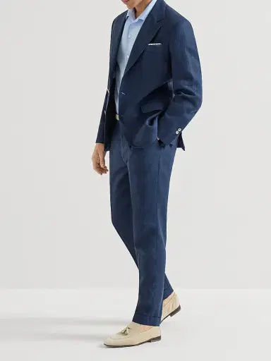 Brunello Cucinelli Men's Délavé Linen Deconstructed Cavallo Blazer | Thumbnail 6 Brunello Cucinelli Men's Délavé Linen Deconstructed Cavallo Blazer | Thumbnail 6