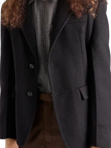 Prada Men's Single-Breasted Cashmere Jacket - Black | Thumbnail 6 Prada Men's Single-Breasted Cashmere Jacket - Black | Thumbnail 6