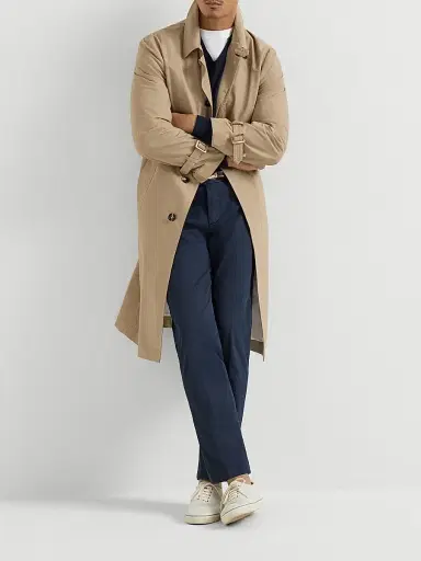 Brunello Cucinelli Men's Garment Dyed Italian Fit Trousers - Navy Blue | Thumbnail 6 Brunello Cucinelli Men's Garment Dyed Italian Fit Trousers - Navy Blue | Thumbnail 6
