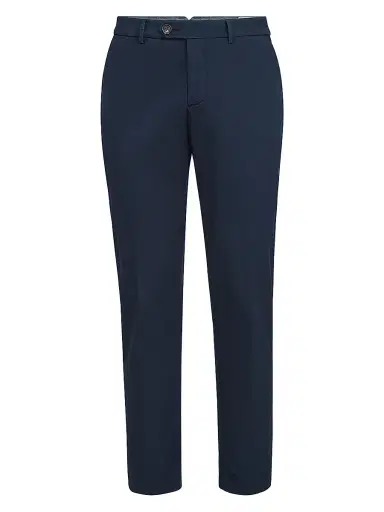 Brunello Cucinelli Men's Garment Dyed Italian Fit Trousers - Navy Blue | Thumbnail 1 Brunello Cucinelli Men's Garment Dyed Italian Fit Trousers - Navy Blue | Thumbnail 1