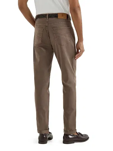 Brunello Cucinelli Men's Lightweight Denim Traditional Fit Five Pocket Jeans | Thumbnail 3 Brunello Cucinelli Men's Lightweight Denim Traditional Fit Five Pocket Jeans | Thumbnail 3