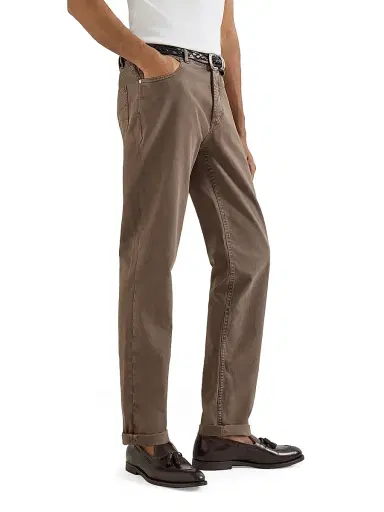 Brunello Cucinelli Men's Lightweight Denim Traditional Fit Five Pocket Jeans | Thumbnail 5 Brunello Cucinelli Men's Lightweight Denim Traditional Fit Five Pocket Jeans | Thumbnail 5