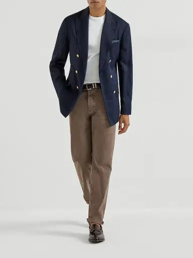 Brunello Cucinelli Men's Lightweight Denim Traditional Fit Five Pocket Jeans | Thumbnail 6 Brunello Cucinelli Men's Lightweight Denim Traditional Fit Five Pocket Jeans | Thumbnail 6