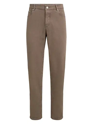 Brunello Cucinelli Men's Lightweight Denim Traditional Fit Five Pocket Jeans | Thumbnail 1 Brunello Cucinelli Men's Lightweight Denim Traditional Fit Five Pocket Jeans | Thumbnail 1