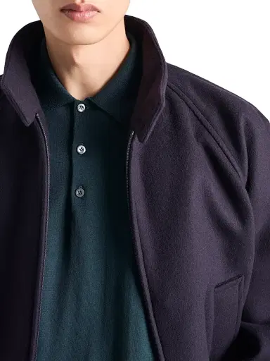 Prada Men's Superfine Wool Polo Shirt - Green | Thumbnail 5 Prada Men's Superfine Wool Polo Shirt - Green | Thumbnail 5
