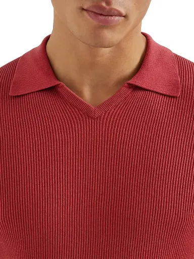 Brunello Cucinelli Men's Cotton English Rib Knit Polo Shirt | Thumbnail 4 Brunello Cucinelli Men's Cotton English Rib Knit Polo Shirt | Thumbnail 4
