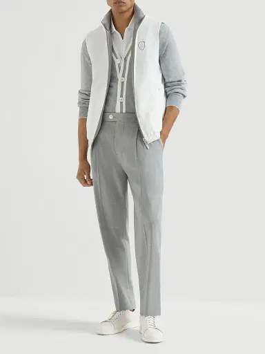 Brunello Cucinelli Men's Cotton Cardigan with Logo | Thumbnail 6 Brunello Cucinelli Men's Cotton Cardigan with Logo | Thumbnail 6