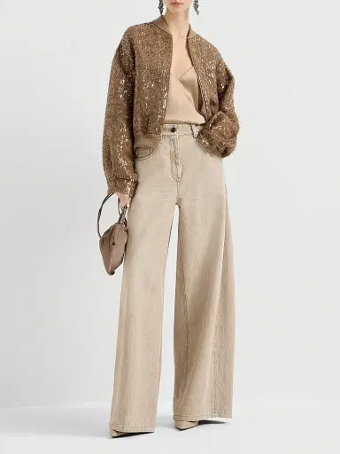 Brunello Cucinelli Women's Stretch Silk Satin Camisole - Beige | Thumbnail 6 Brunello Cucinelli Women's Stretch Silk Satin Camisole - Beige | Thumbnail 6