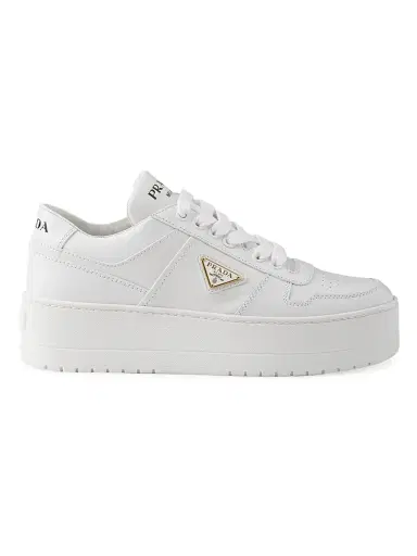 Prada Women's Downtown Bold Leather Sneakers | Thumbnail 1 Prada Women's Downtown Bold Leather Sneakers | Thumbnail 1