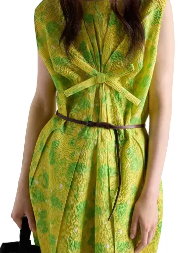 Prada Women's Floral Print Cloquet Dress - Yellow | Thumbnail 4 Prada Women's Floral Print Cloquet Dress - Yellow | Thumbnail 4