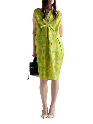 Prada Women's Floral Print Cloquet Dress - Yellow | Thumbnail 5 Prada Women's Floral Print Cloquet Dress - Yellow | Thumbnail 5